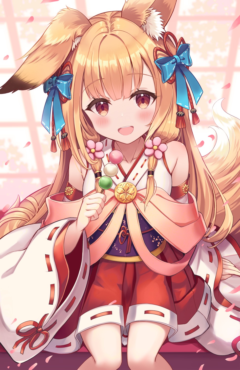 animal_ears japanese_clothes kitsune sakura_ani tail