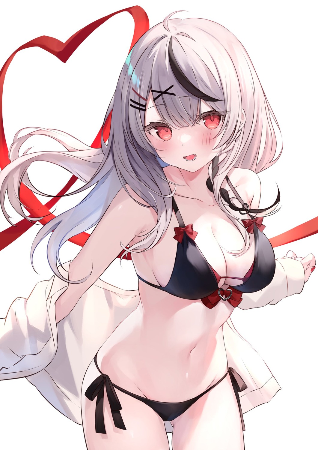 bikini hakua hololive open_shirt sakamata_chloe swimsuits