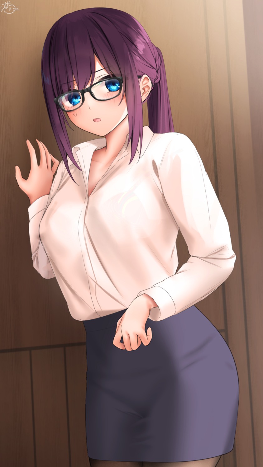 bra dress_shirt megane ramchi see_through