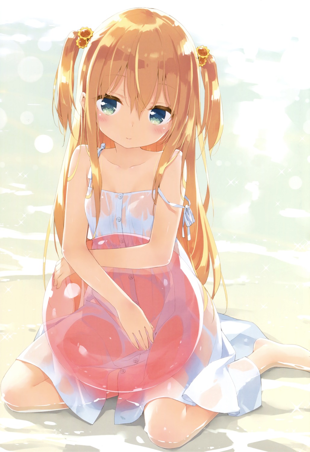 dress kani_biimu luminocity see_through shimotsuki_potofu summer_dress wet_clothes