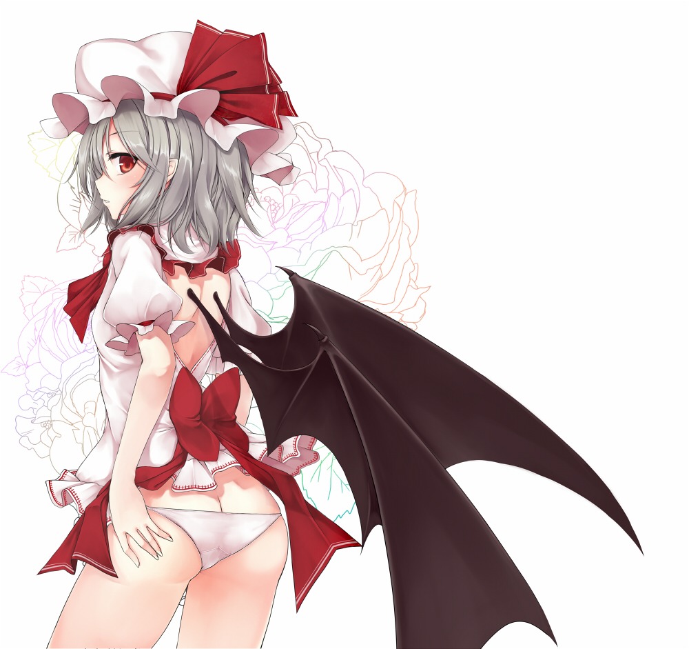 pantsu panty_pull remilia_scarlet touhou utakata wings