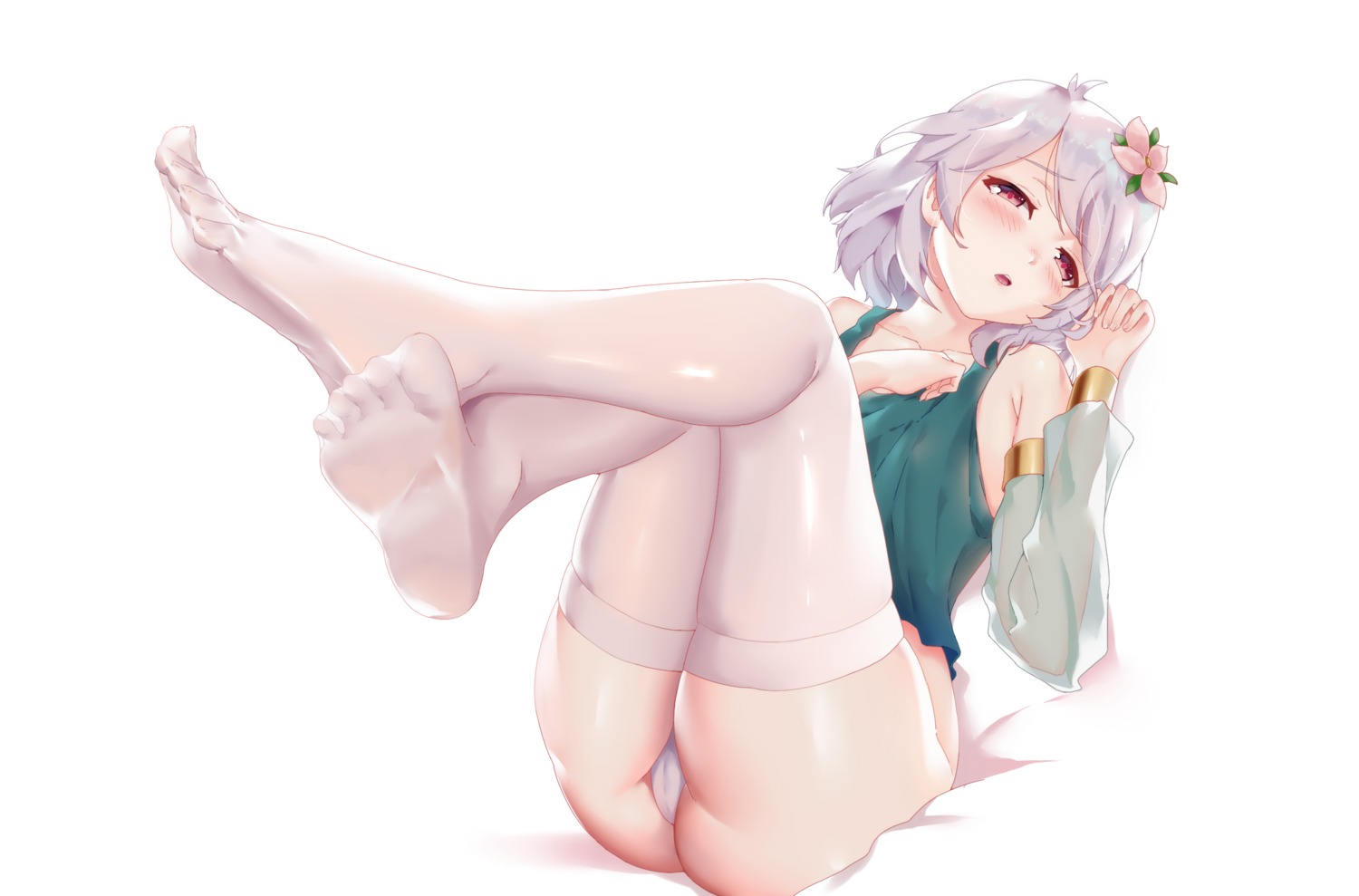 cameltoe dankesang feet kokkoro pantsu princess_connect princess_connect!_re:dive thighhighs thong