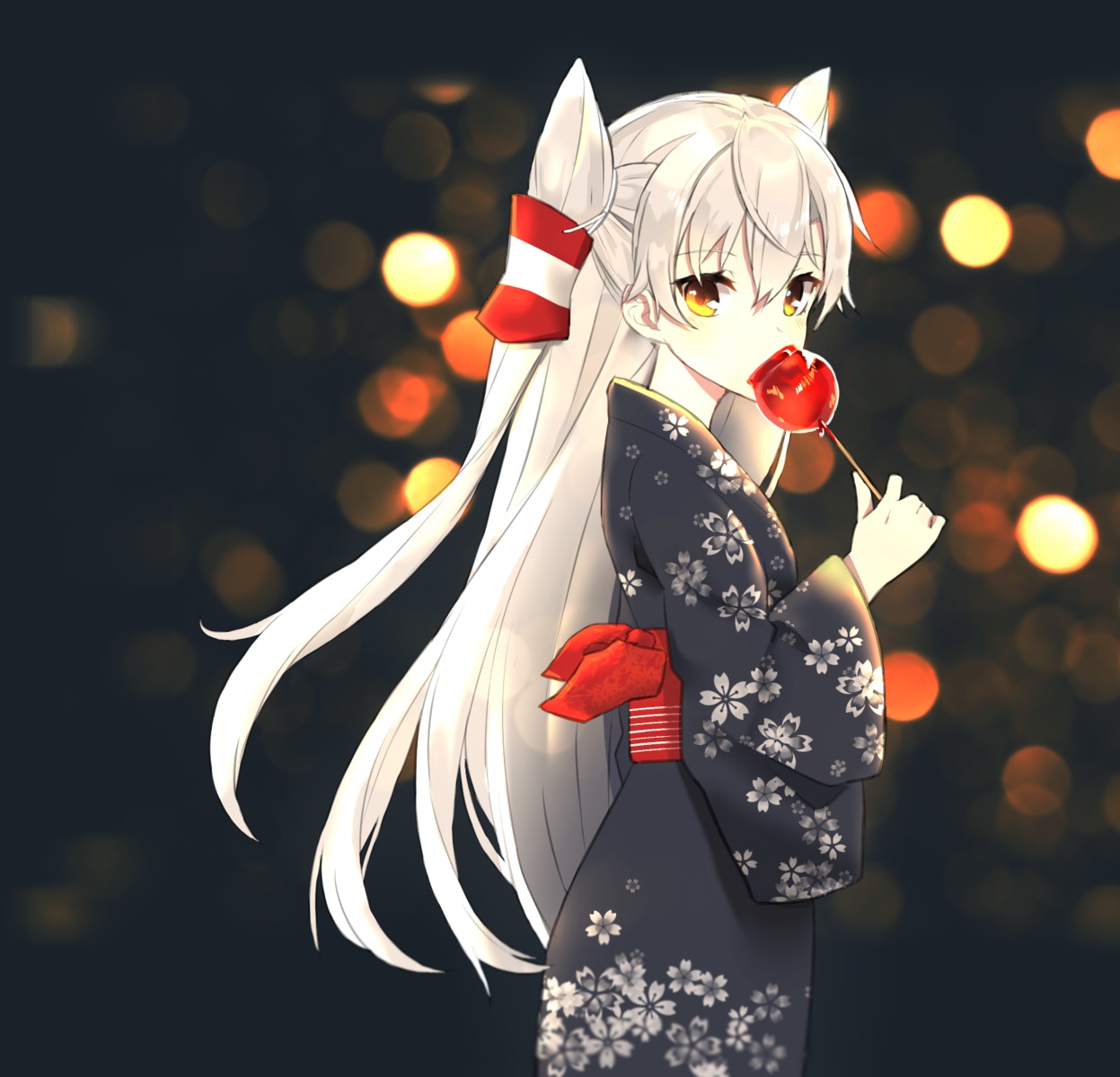 amatsukaze_(kancolle) kantai_collection naitsu yukata