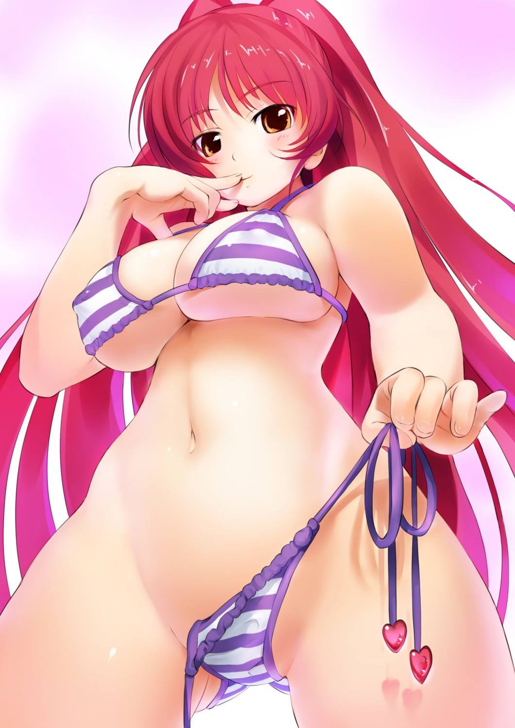 bikini cleavage erect_nipples imaoka kousaka_tamaki swimsuits to_heart_(series) to_heart_2 underboob undressing