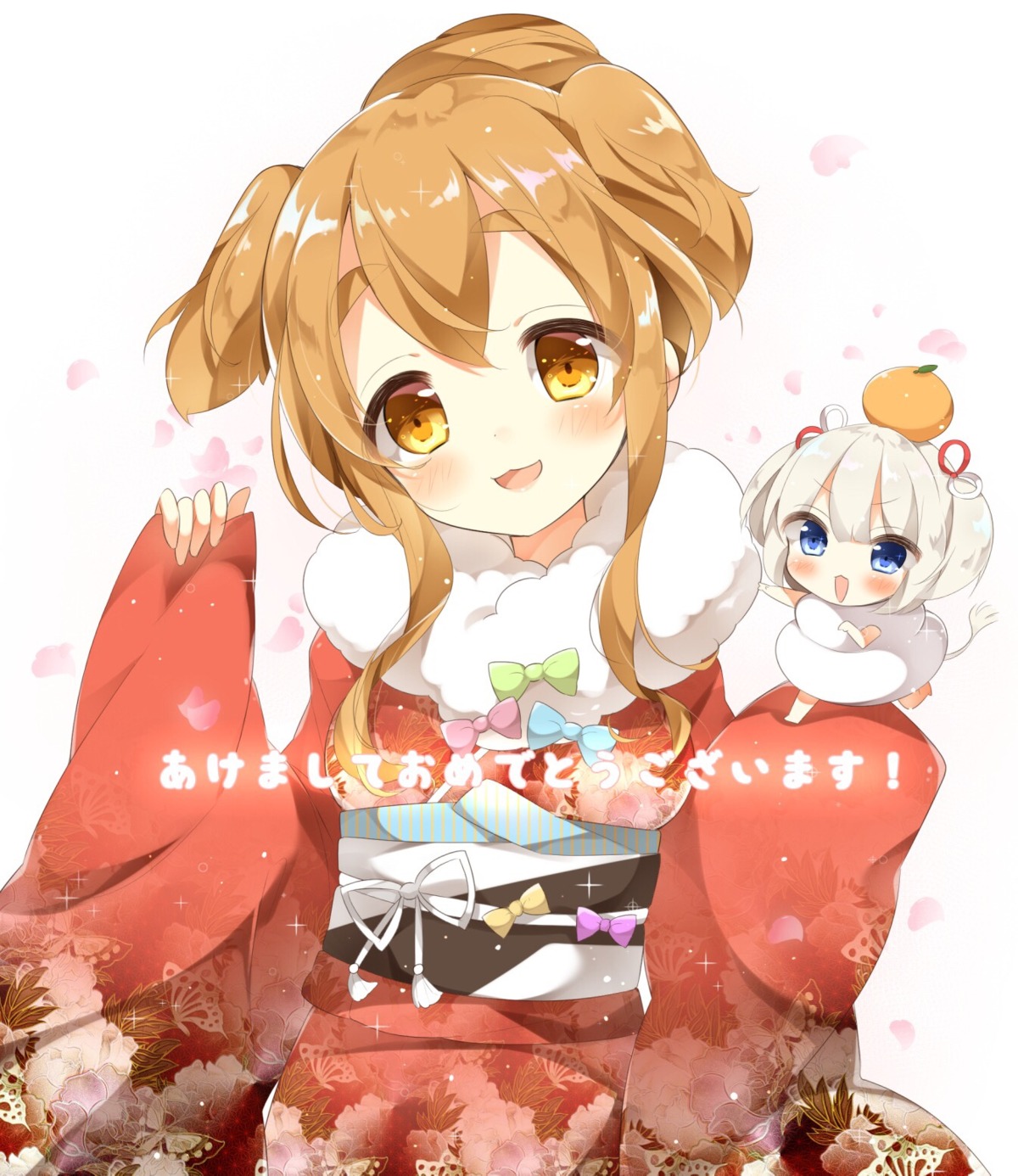 animal_ears chibi gau_(n00_shi) kimono