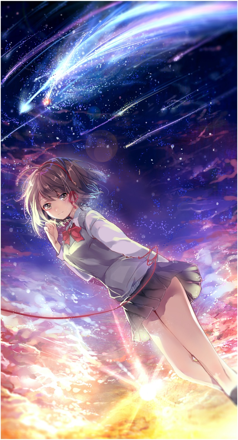 kimi_no_na_wa. miyamizu_mitsuha seifuku takitou