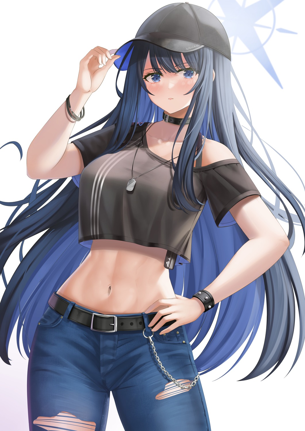 arikawa_rui blue_archive halo joumae_saori torn_clothes