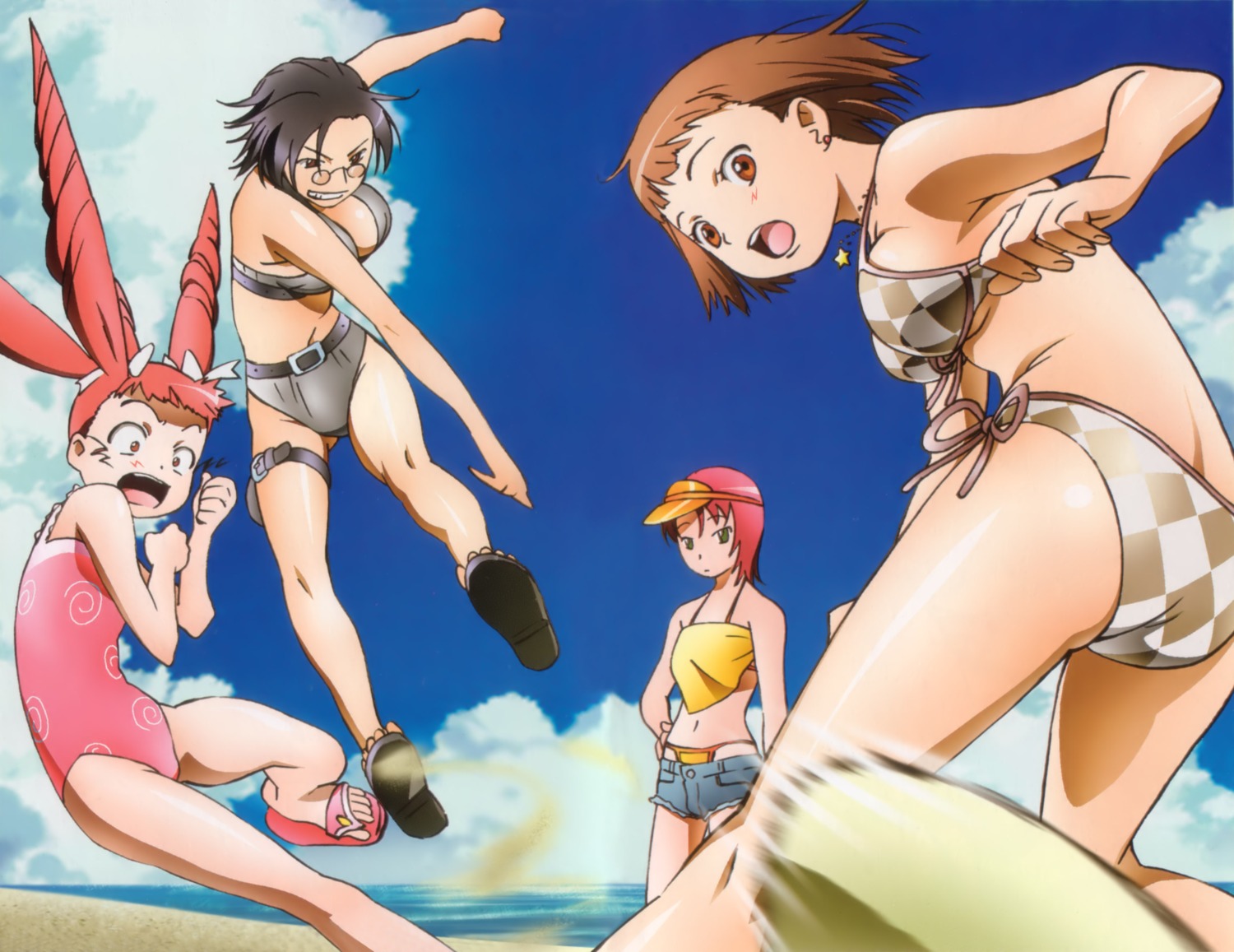 akane_soir bikini chie_hallard juliet_nao_zhang mai_otome megane shiho_huit swimsuits