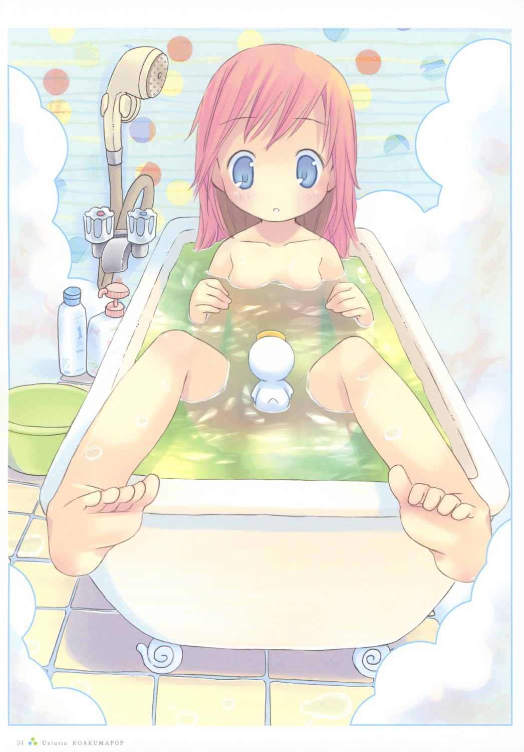 areola bathing feet loli naked pop tanaka_yutori wet yutori-chan
