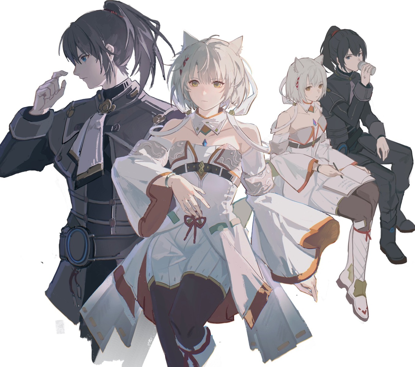 animal_ears mio_(xenoblade_3) noah_(xenoblade_3) pantyhose tharsis_(392724022) xenoblade xenoblade_chronicles_3