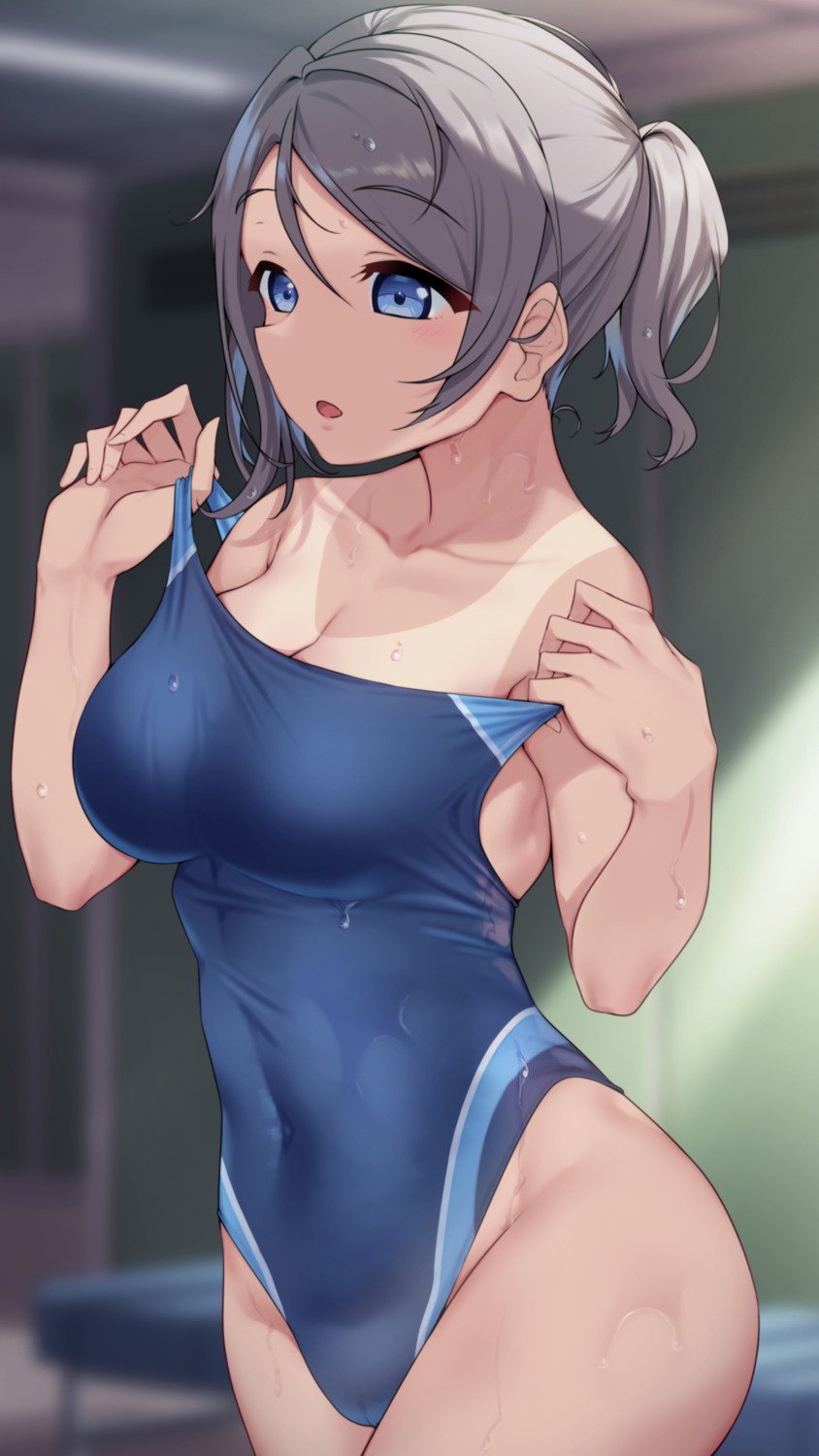 cameltoe love_live!_sunshine!! swimsuits tan_lines undressing watanabe_you wet yamaori_(yamaorimon)