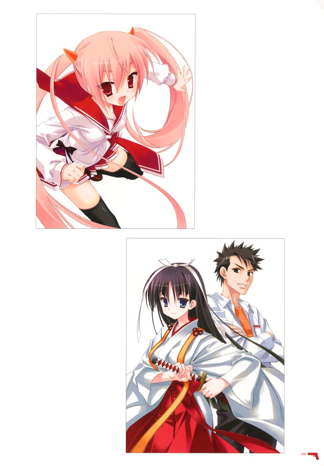 hidan_no_aria hotogi_shirayuki kanzaki_h._aria kobuichi miko mutou_gouki seifuku thighhighs