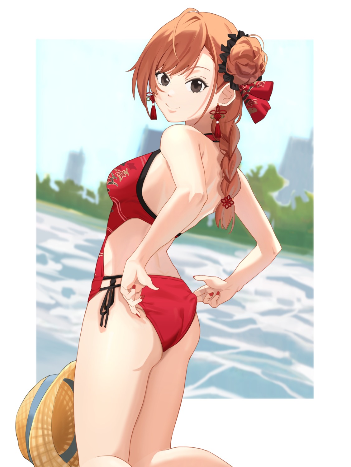 arisugawa_natsuha ass merisu swimsuits the_idolm@ster the_idolm@ster_shiny_colors