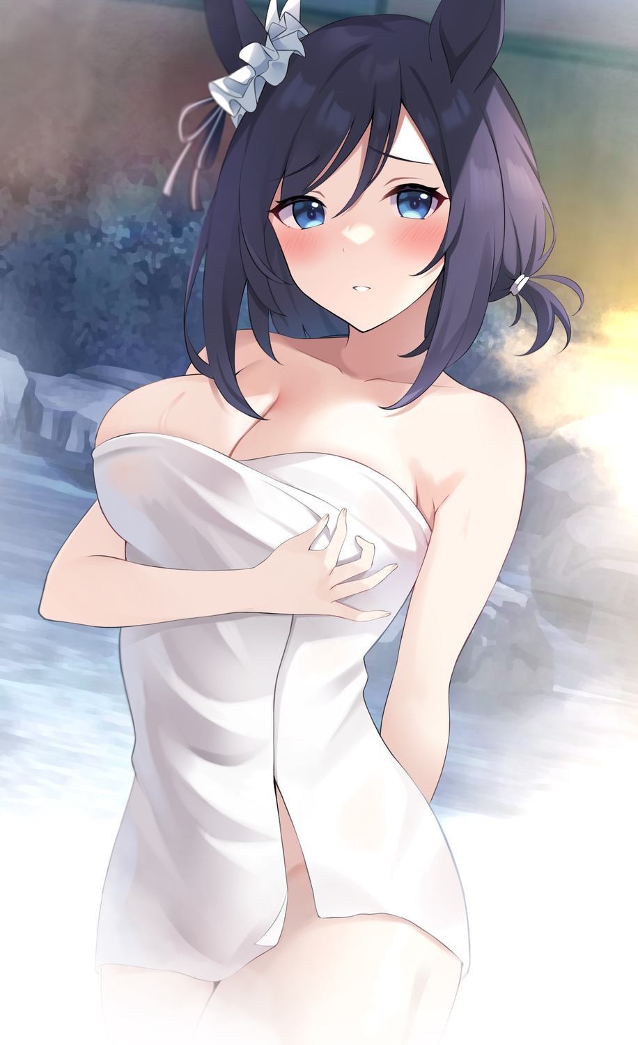 animal_ears decision5021 eishin_flash_(umamusume) onsen towel uma_musume_pretty_derby