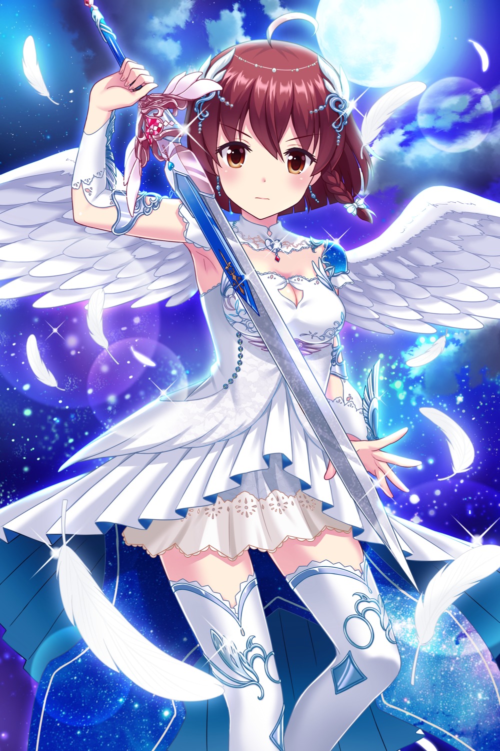 alternative_girls armor cleavage sword thighhighs wings