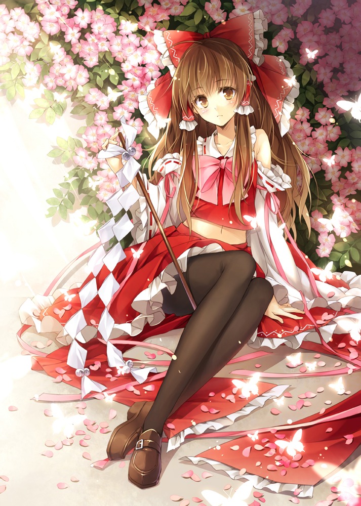 hagiwara_rin hakurei_reimu pantyhose touhou