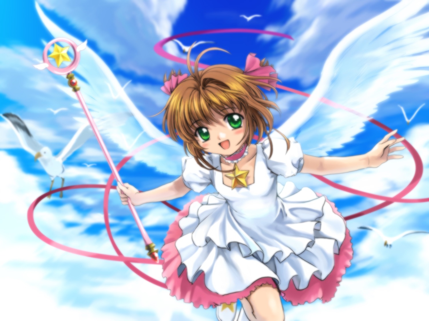 card_captor_sakura kinomoto_sakura moonknives wallpaper wings