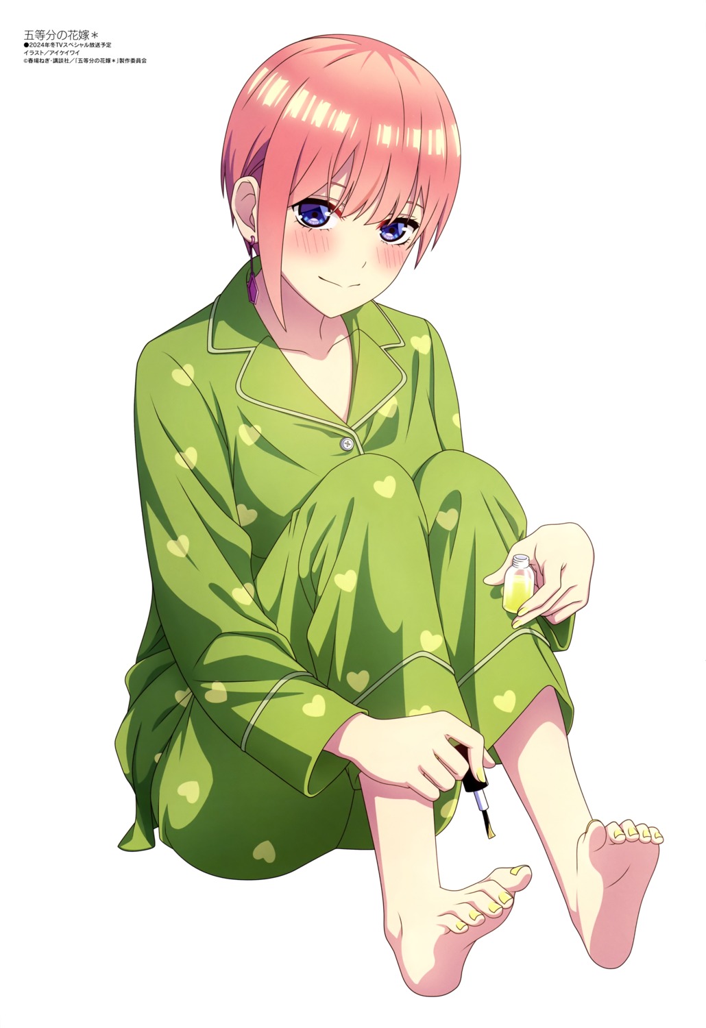 5-toubun_no_hanayome feet iky nakano_ichika pajama