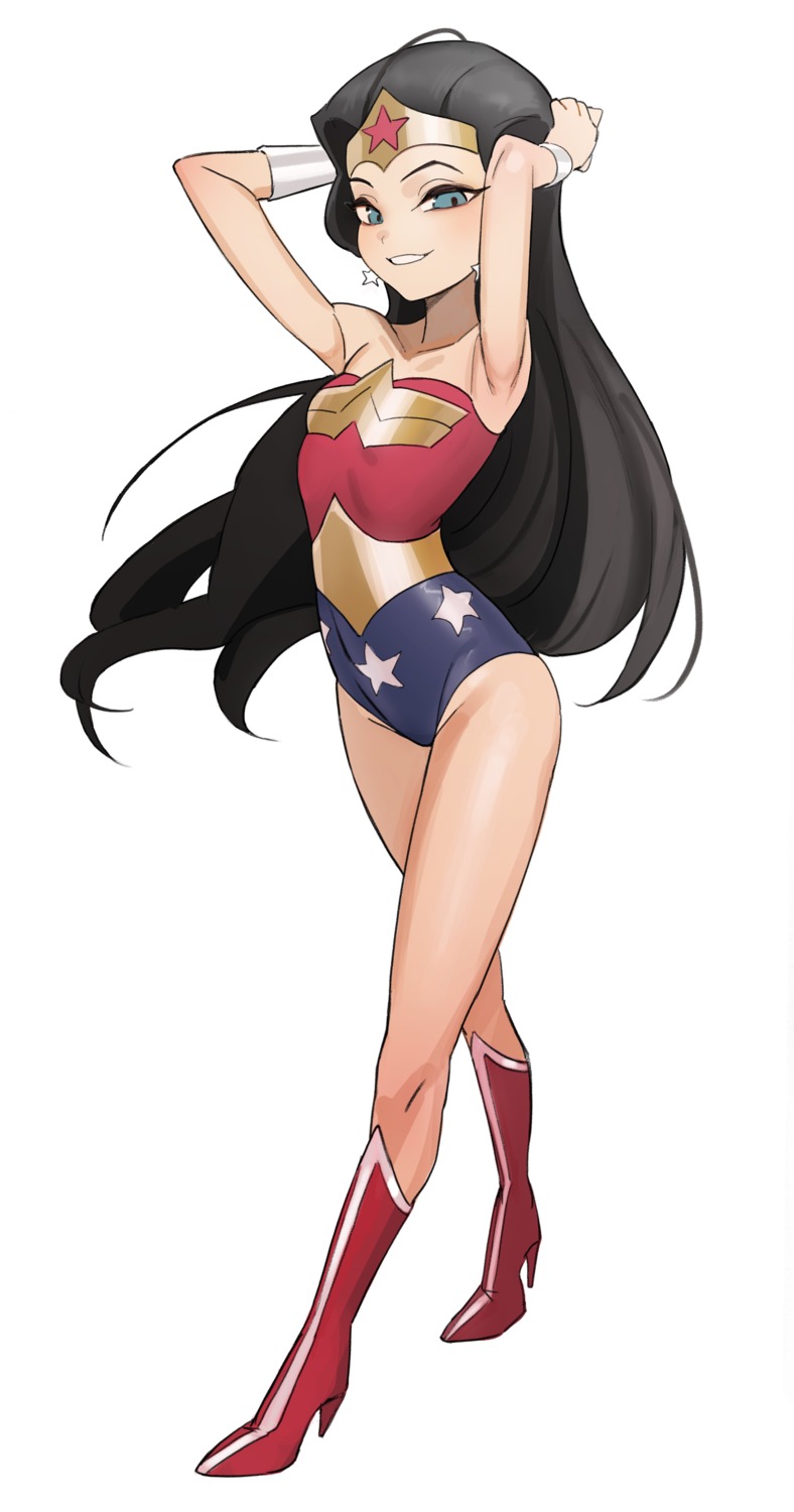 heels kiritzugu leotard wonder_woman wonder_woman_(character)