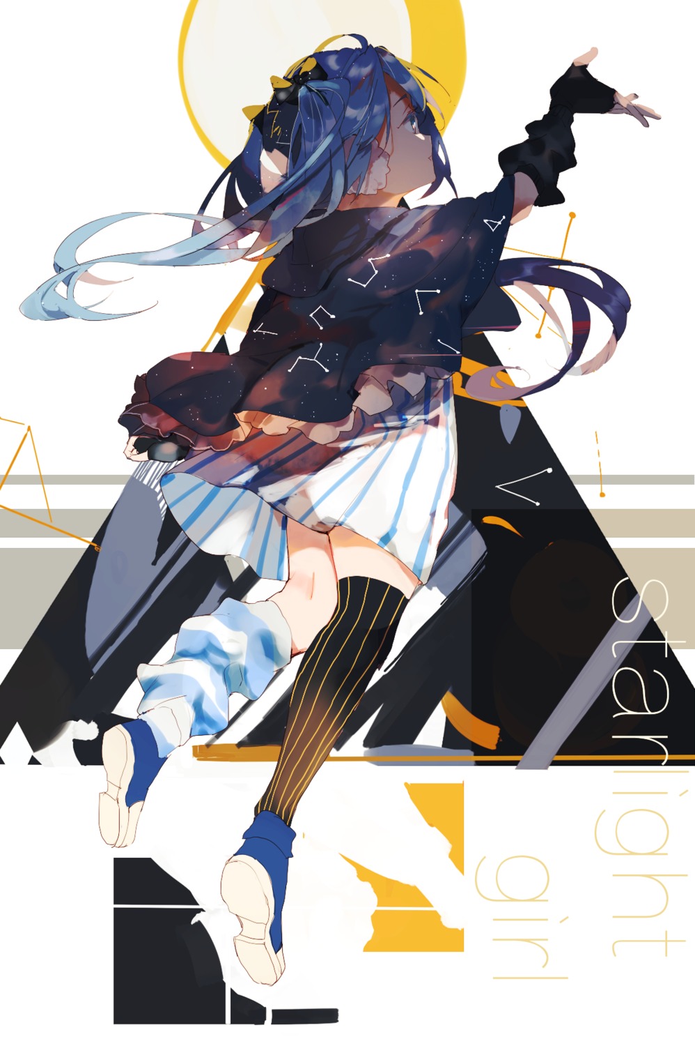 hatsune_miku heels karasu_btk skirt_lift thighhighs vocaloid