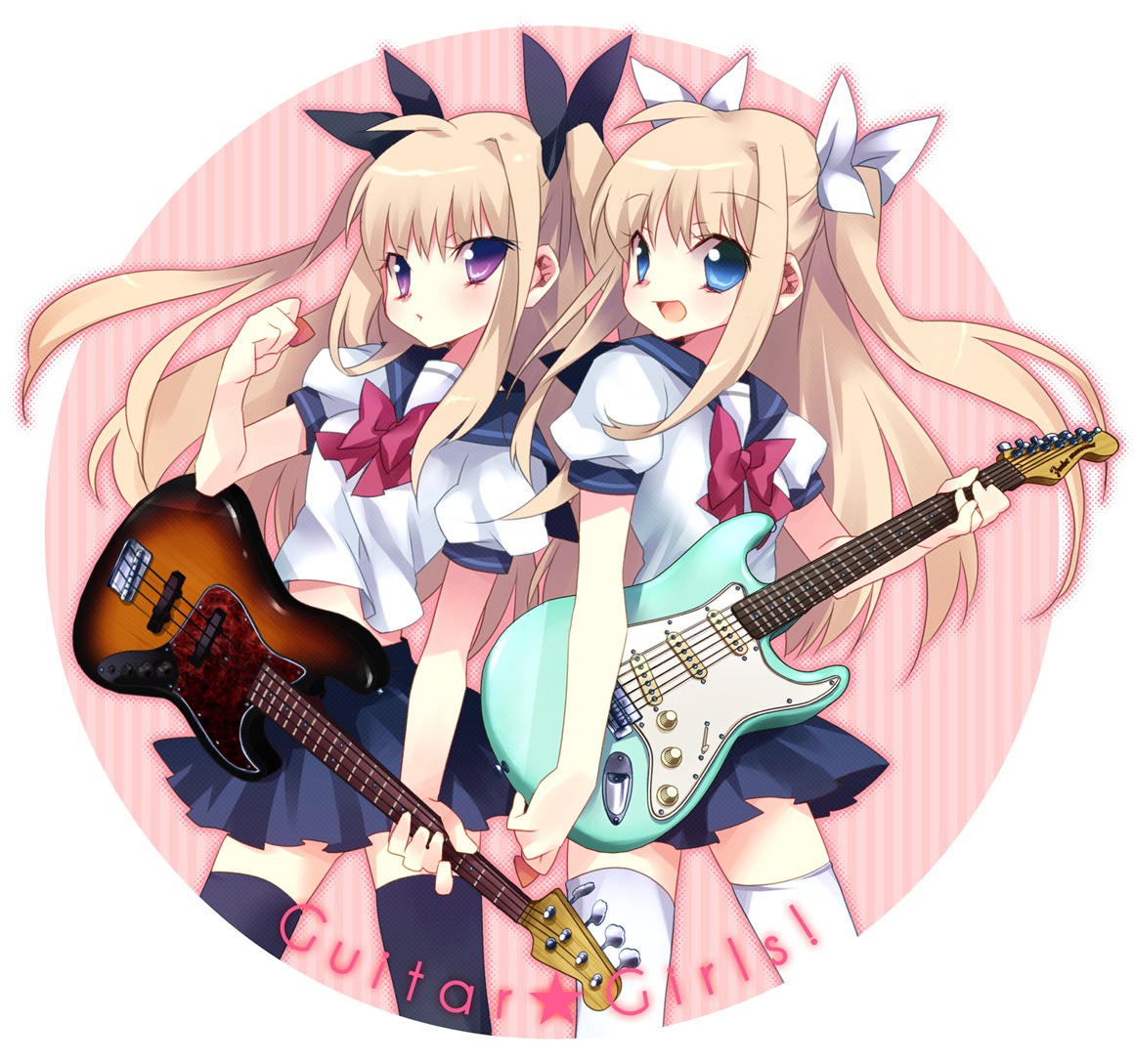 ech guitar seifuku thighhighs