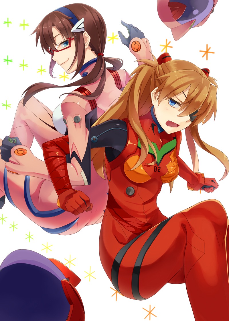 eyepatch makinami_mari_illustrious megane neon_genesis_evangelion prime souryuu_asuka_langley