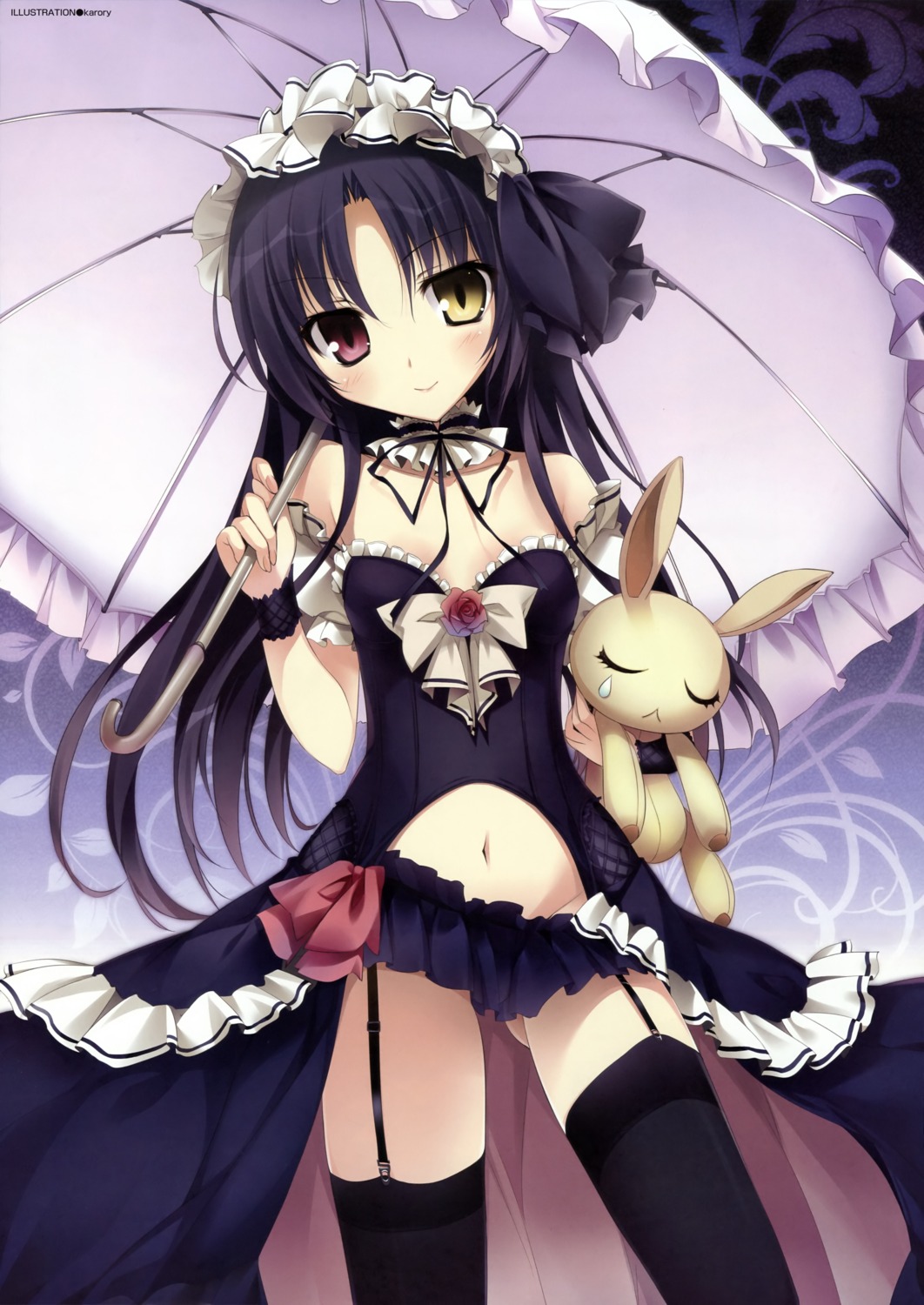 gothic_lolita heterochromia karory lolita_fashion stockings thighhighs