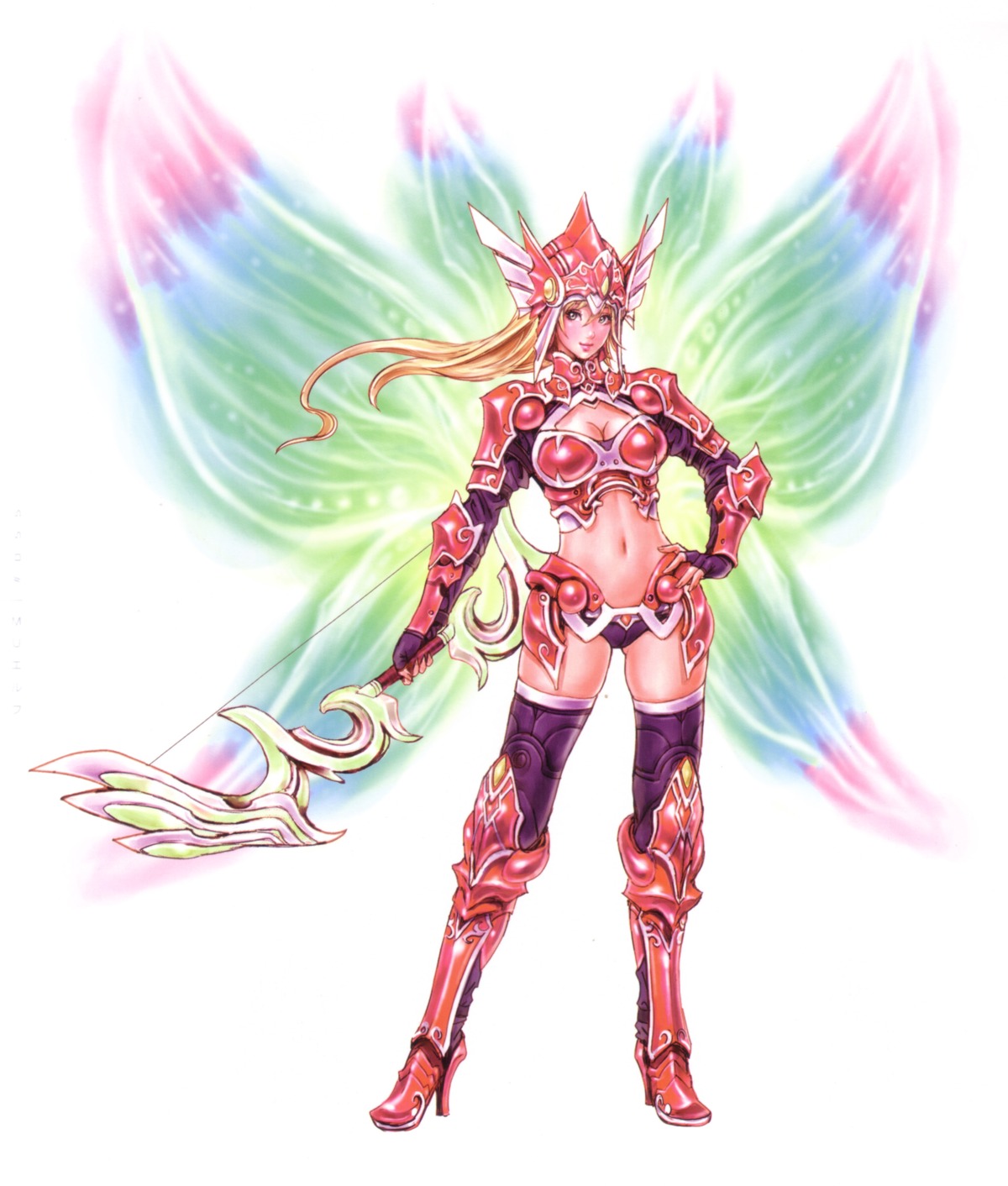 armor cleavage fairy thighhighs yamashita_shunya