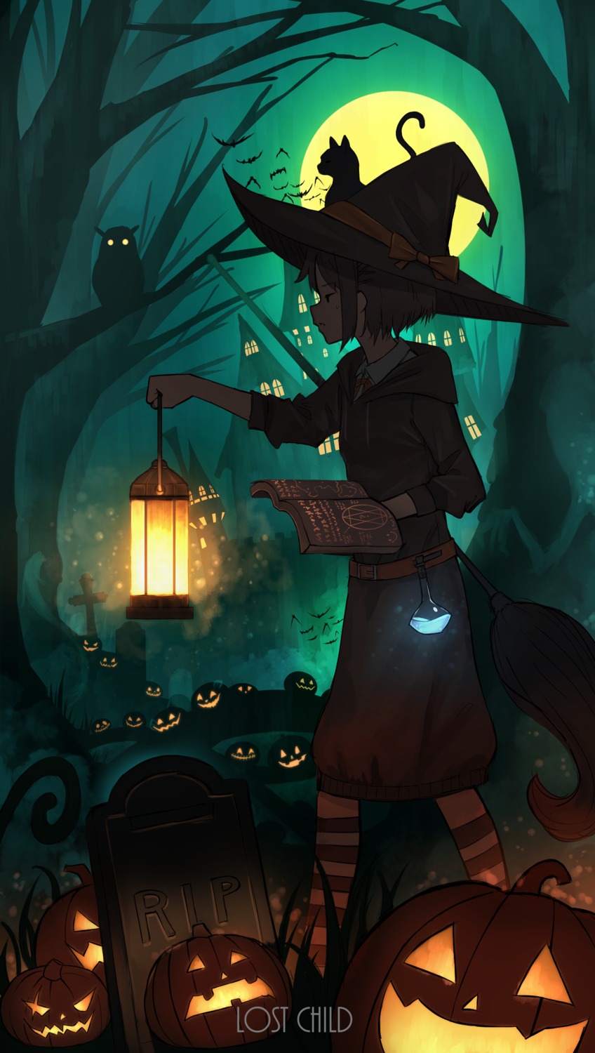 halloween neko pasoputi witch