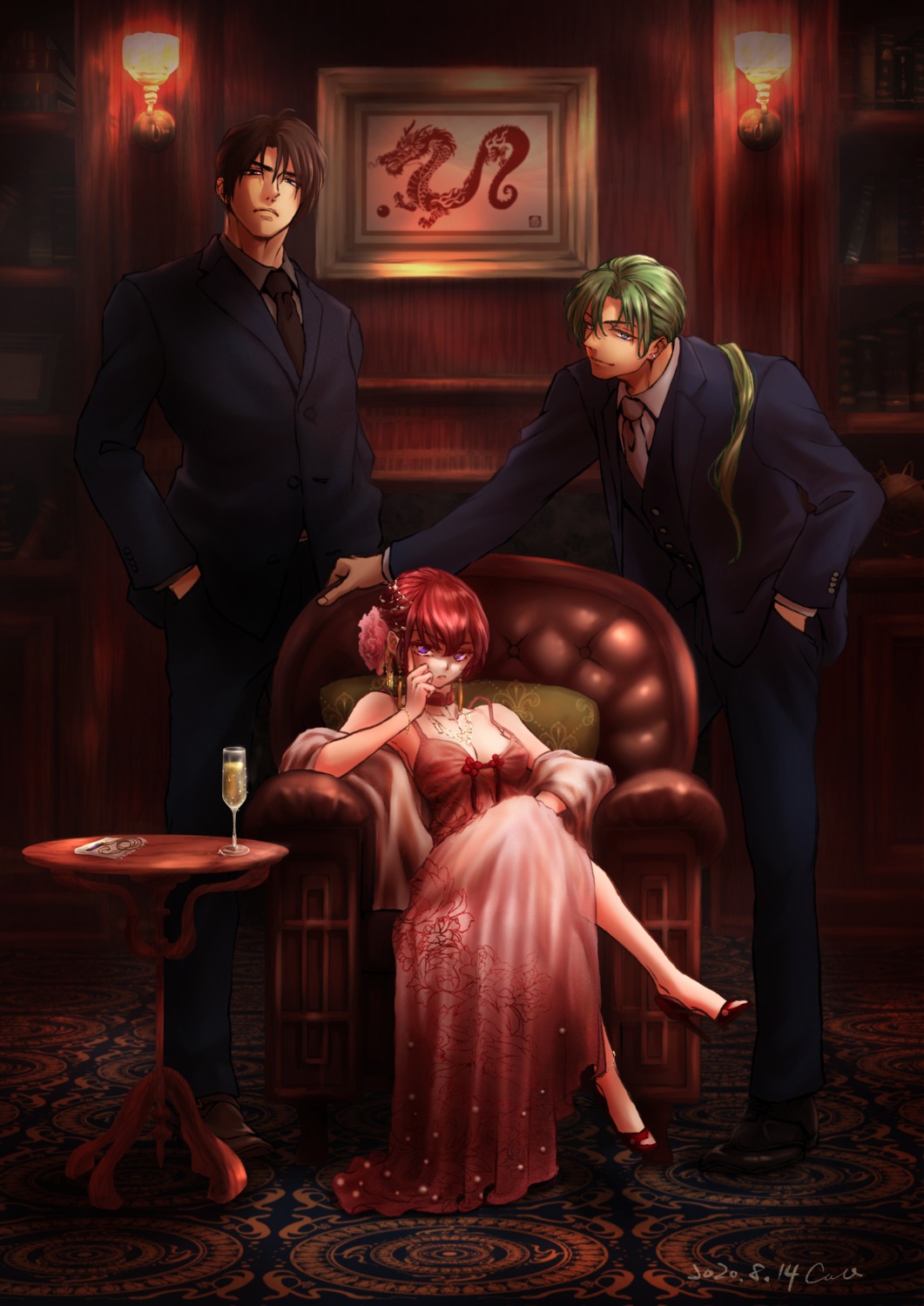 akatsuki_no_yona business_suit cao dress hak_son heels jae-ha see_through skirt_lift yona