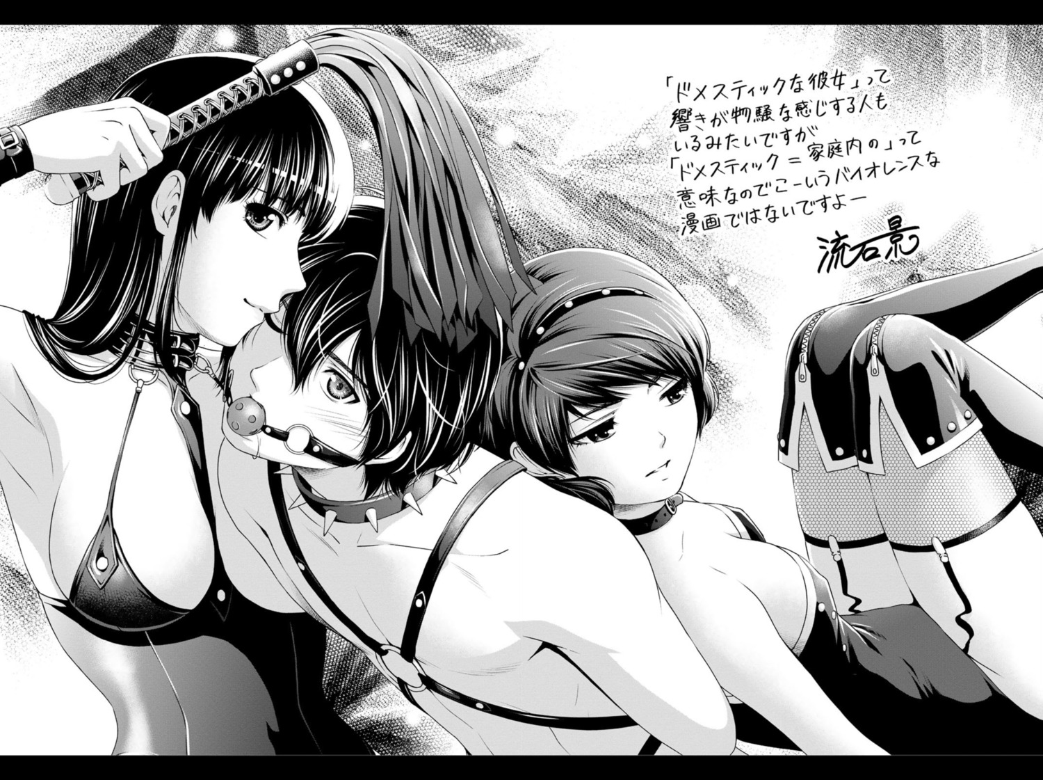 domestic_na_kanojo fujii_natsuo monochrome sasuga_kei tachibana_hina tachibana_rui