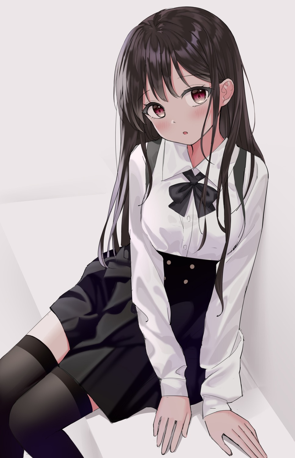 nagisa_(pixiv17634981) seifuku thighhighs