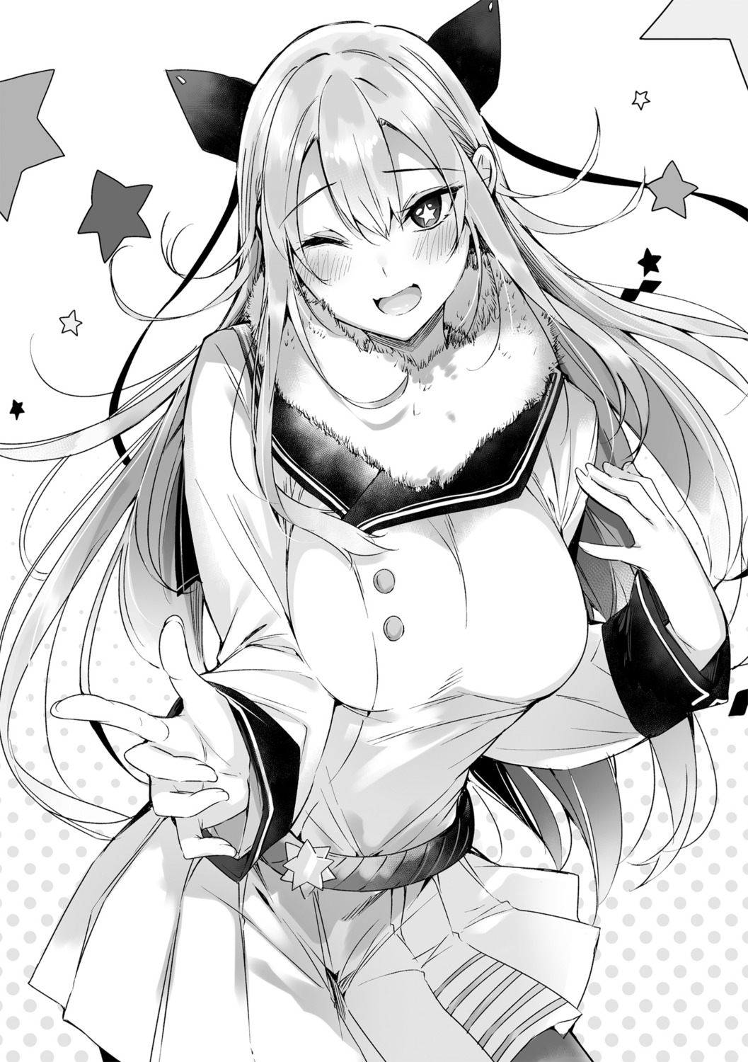 hoshigaoka_stella kakao maou_gakuen_no_hangyakusha monochrome