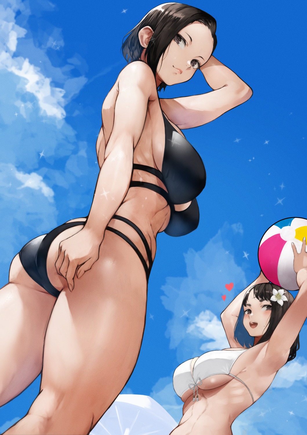 ass bikini bikini_top ganbare_douki-chan swimsuits underboob yoshio_(55level)