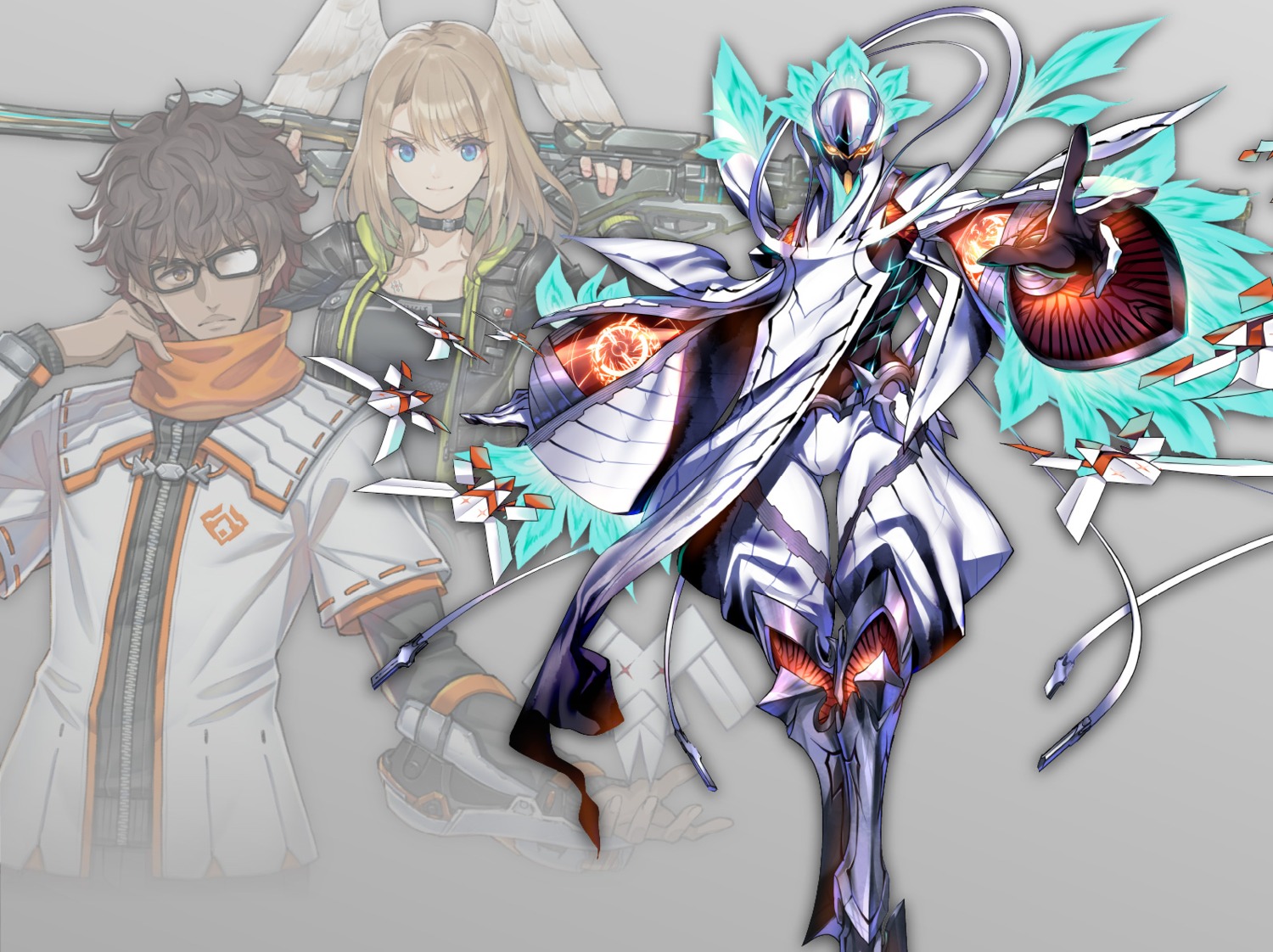 bodysuit choco eunie megane monolith_soft nintendo ouroboros_(xenoblade_3) saitom taion tattoo weapon wings xenoblade_(series) xenoblade_3