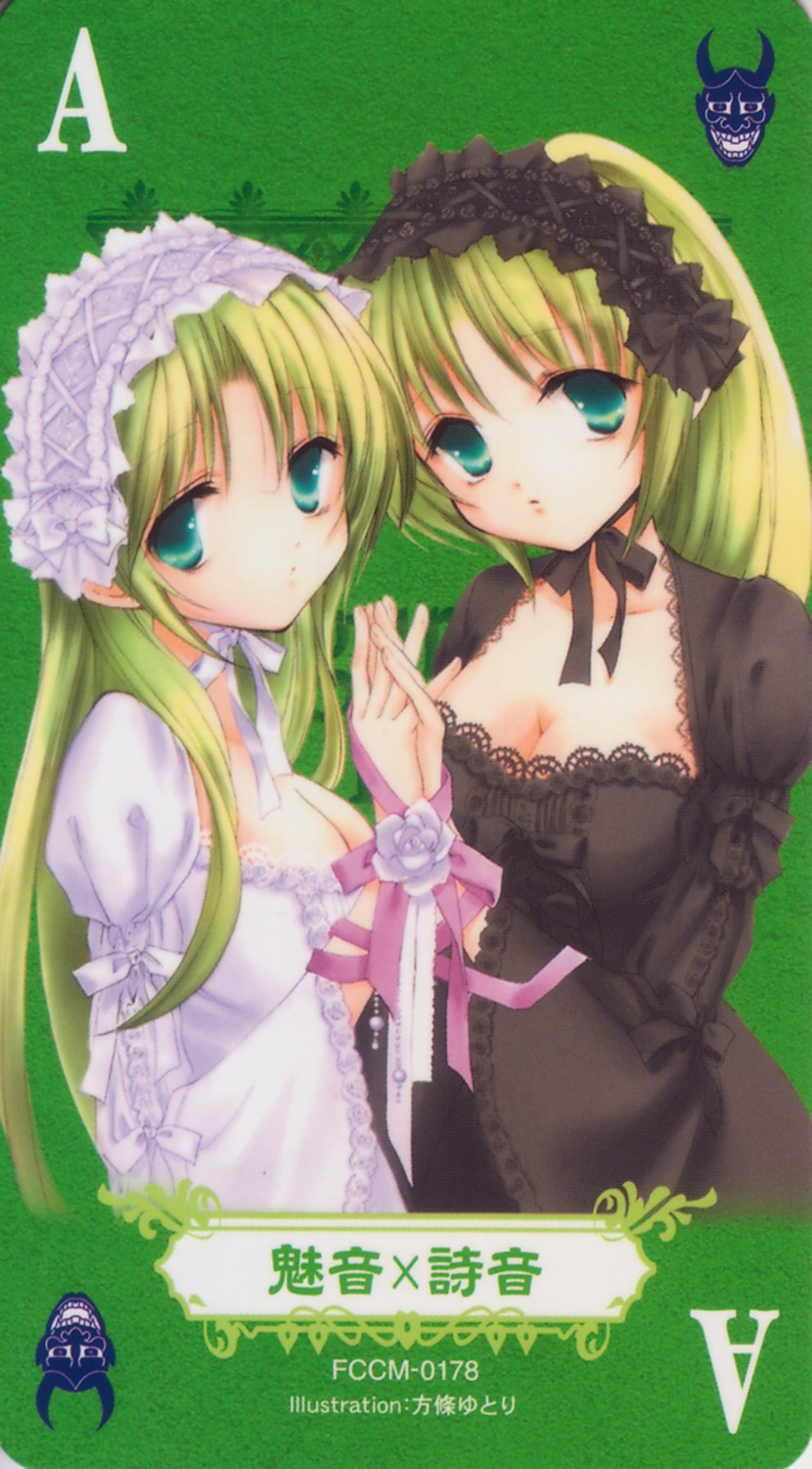 card cleavage higurashi_no_naku_koro_ni houjou_yutori lolita_fashion sonozaki_mion sonozaki_shion