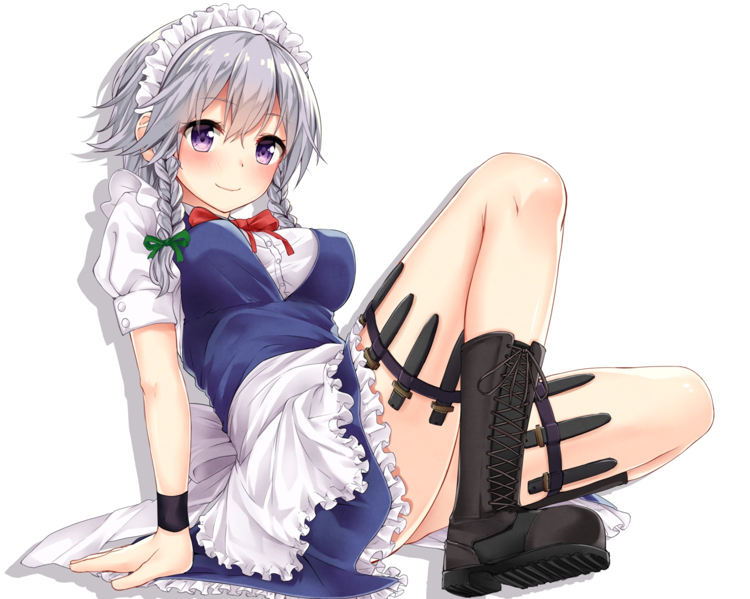 izayoi_sakuya jack_dempa maid touhou weapon