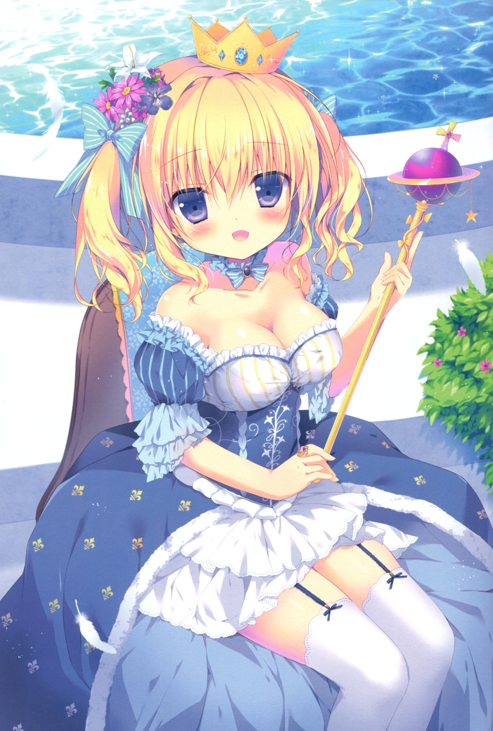 cleavage dress garter_belt miyasaka_miyu stockings thighhighs