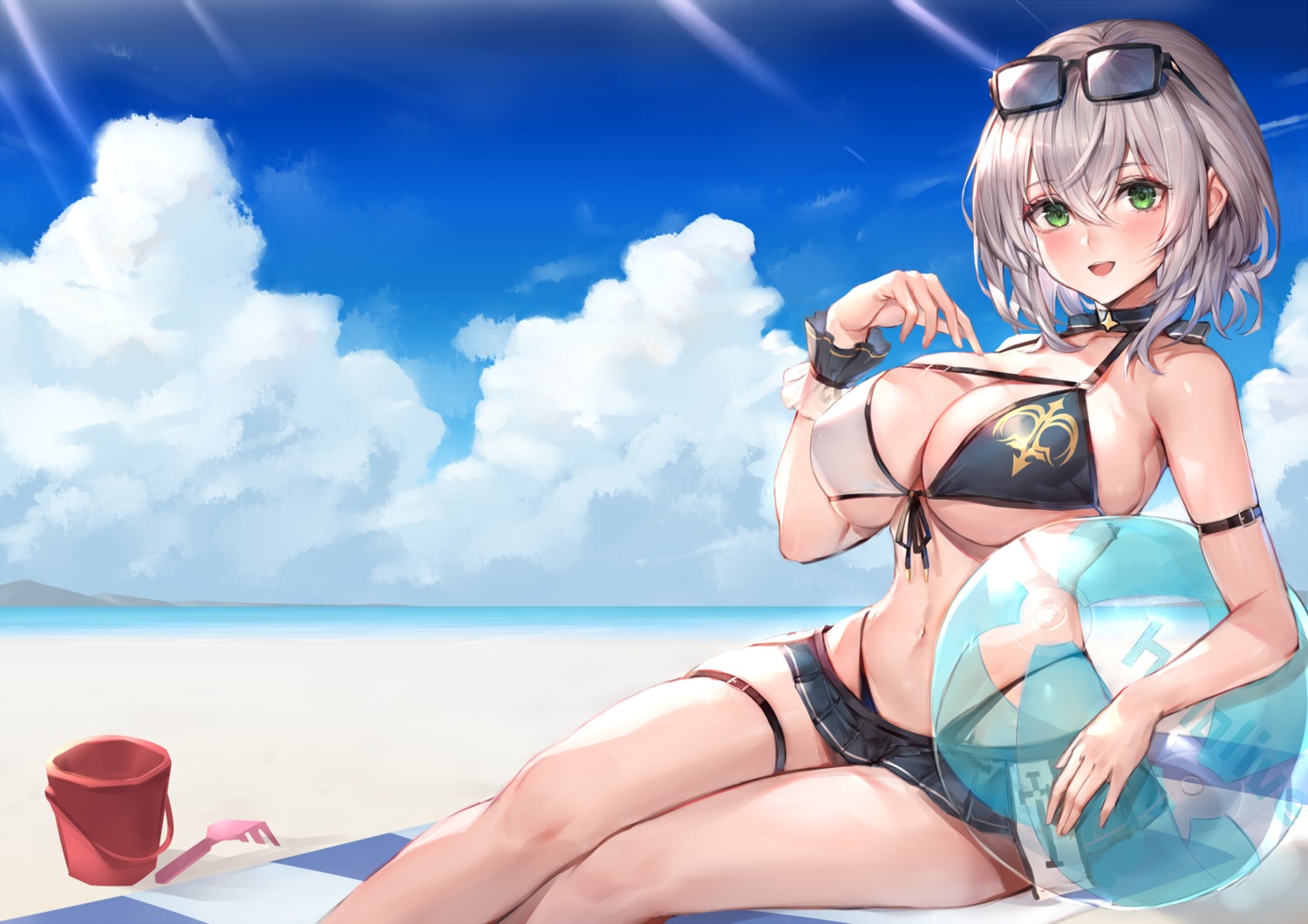 bikini garter hololive megane oyu_(sijimisizimi) shirogane_noel swimsuits