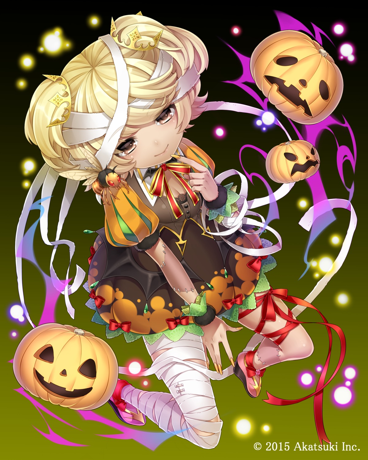 bandages cleavage dress halloween takamiya_ren