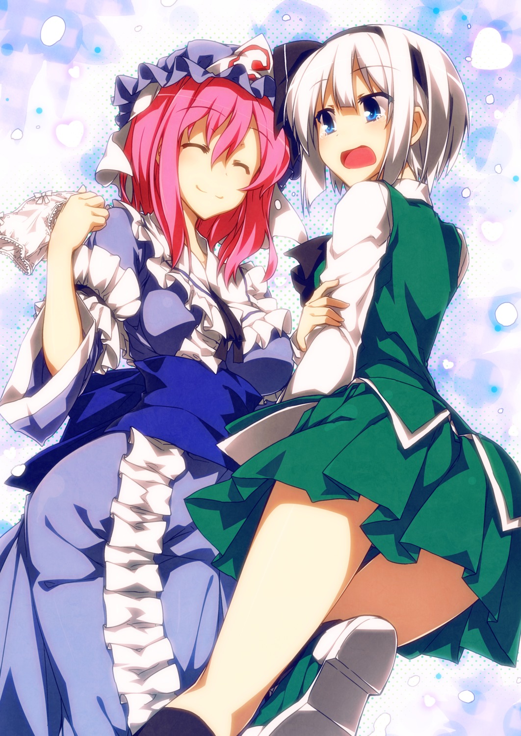 konpaku_youmu saigyouji_yuyuko sazanami_mio touhou