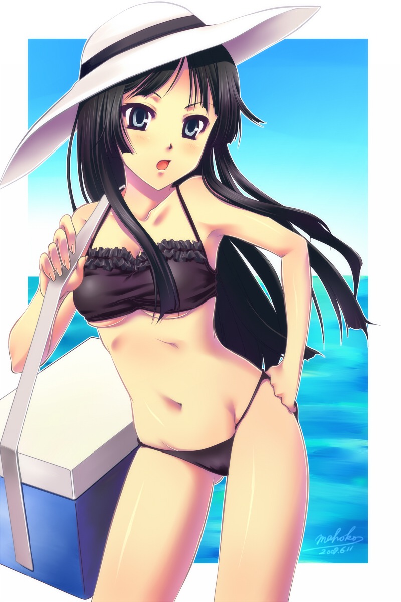 akiyama_mio bikini k-on! mahoko swimsuits