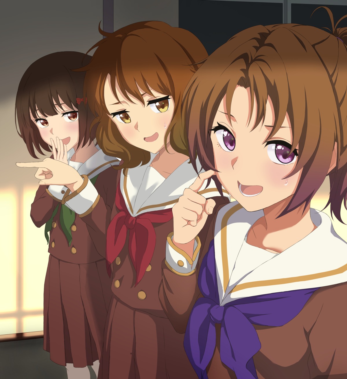 gekijouban_hibike!_euphonium hibike!_euphonium hisaishi_kanade nakagawa_natsuki oumae_kumiko raku_rakugaki seifuku