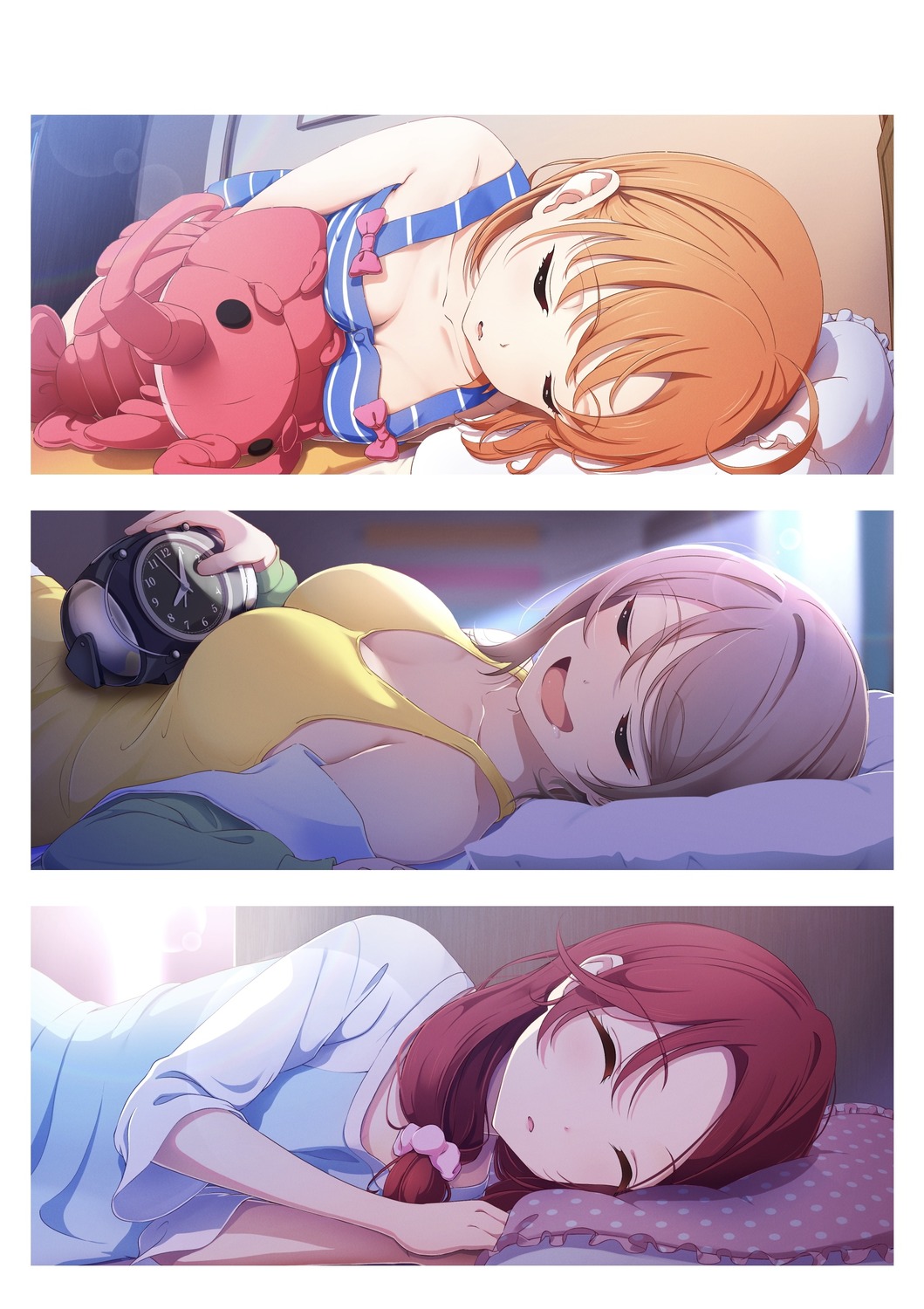 amaki-chan love_live!_sunshine!! no_bra sakurauchi_riko takami_chika watanabe_you