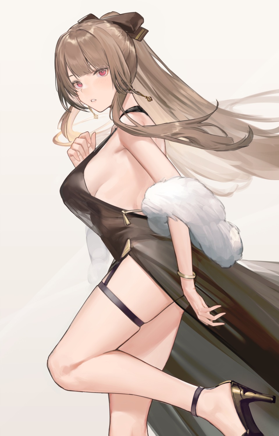 yakushi9kv azur lane swiftsure (azur lane) dress garter heels no bra see  through skirt lift | #804491 | yande.re