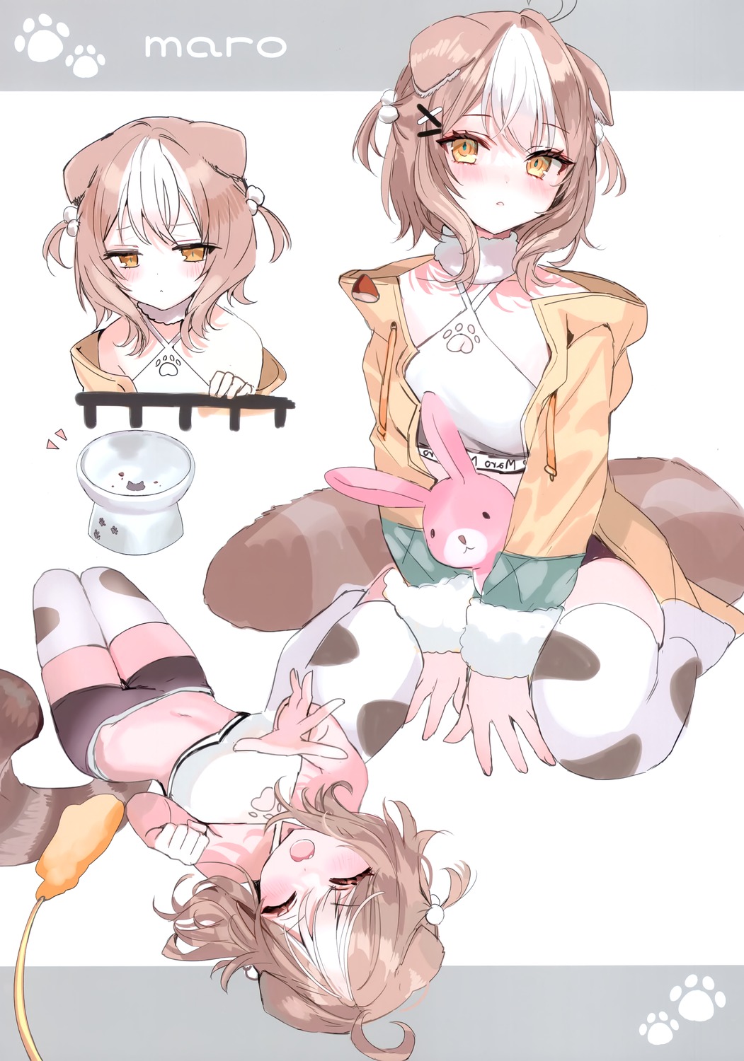 animal_ears inumimi momoko_(momopoco) sashimi_necoya tail