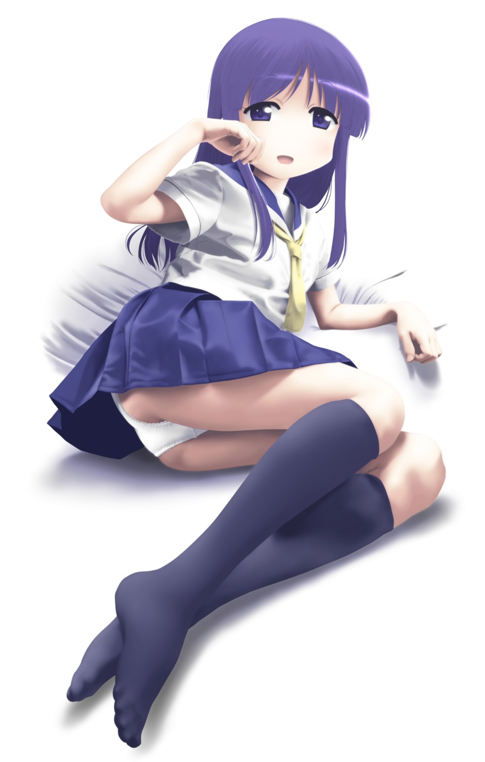 feet hinata_yukari pantsu seifuku tora_tsugumi yuyushiki