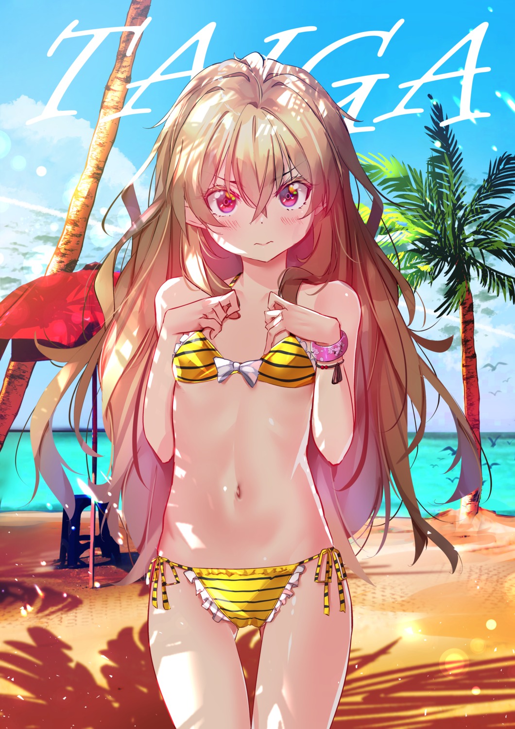 aisaka_taiga bikini breast_hold cameltoe loli swimsuits sydus toradora!