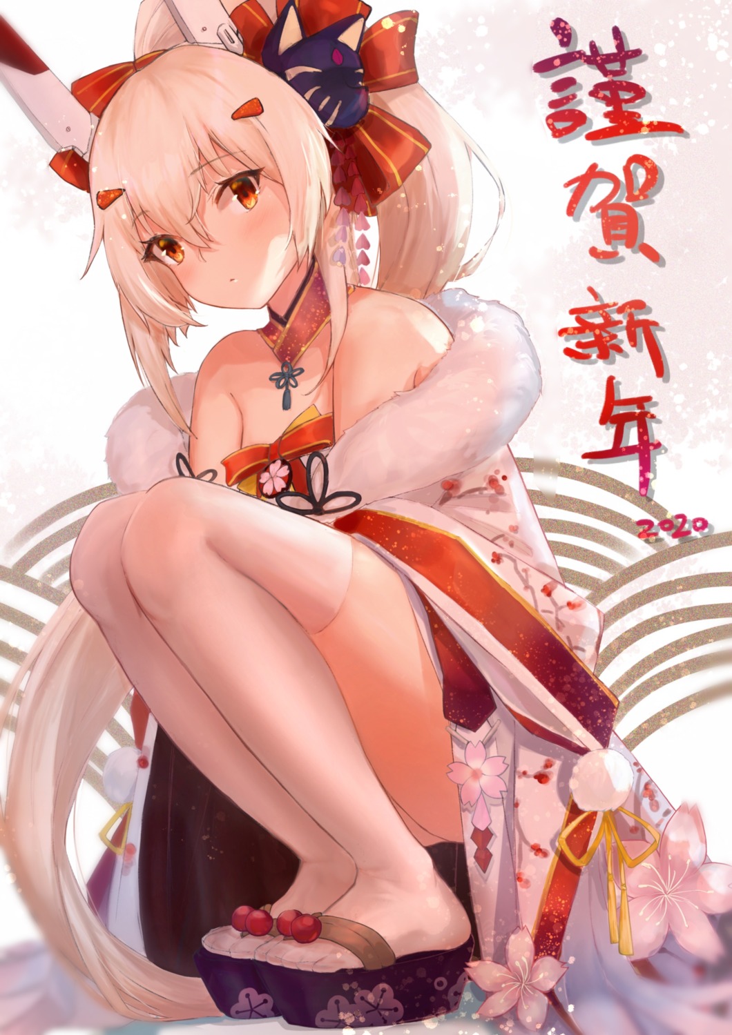 ayanami_(azur_lane) azur_lane japanese_clothes lims_(neko2lims) skirt_lift thighhighs