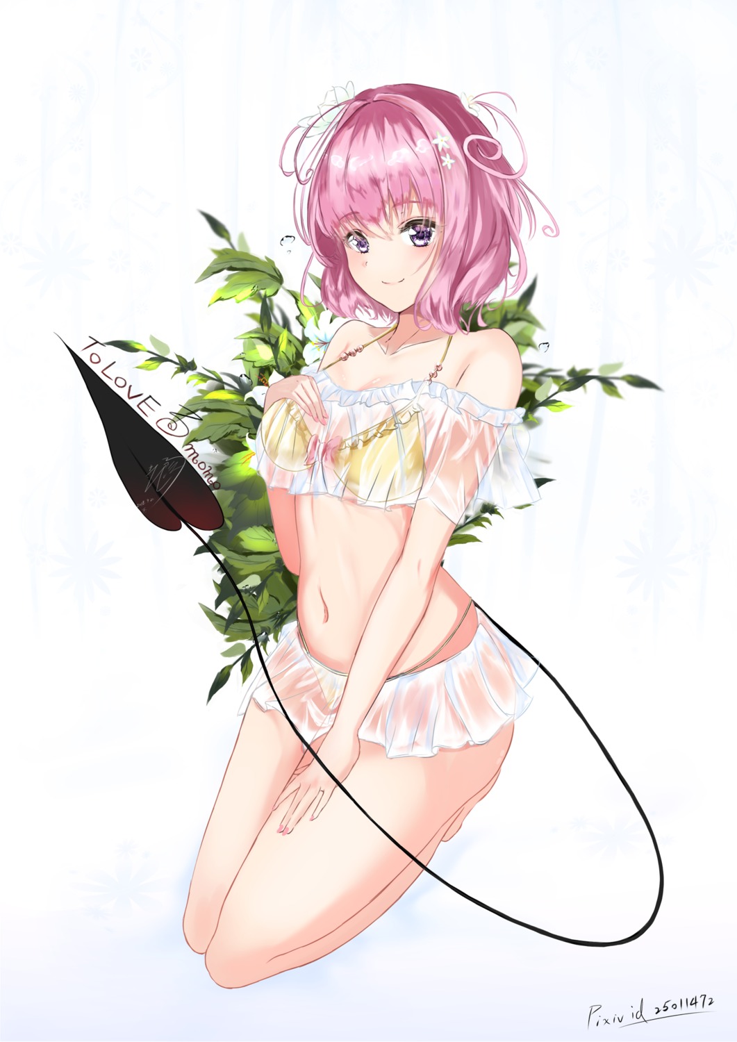 bikini momo_velia_deviluke see_through swimsuits tail teratsuki to_love_ru to_love_ru_darkness